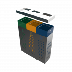 ALBRIS PC - powder coated metal recycle bin