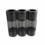 BELVEDERE PC - powder coated metal urban recycling bins