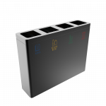 BERNINA PC - powder coated modern recycle bin station