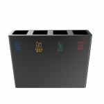 BERNINA PC - powder coated modern recycle bin station