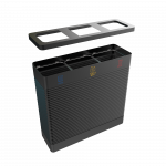 BERNINA PC - powder coated modern recycle bin station_8