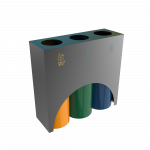 ELM - modern powder coated metal recycle bin station