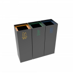 MEDELE PC - powder coated metal modern recycle bins