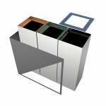 MEDELE SST - stainless steel modern recycle bins