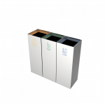 MEDELE SST - stainless steel modern recycle bins
