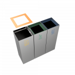 MEDELE SST - stainless steel modern recycle bins