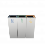 MEDELE SST - stainless steel modern recycle bins