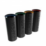 MUNDIN- Sheet metal modern concept recycle binss