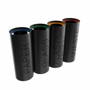 MUNDIN- Sheet metal modern concept recycle binss