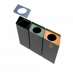 POLLUX PC - metal recycle bins with a modern design