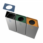 POLLUX SST - stainless steel recycle bins modern design