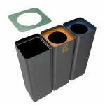 SALLIERE PC - sheet metal modern design recycle bins