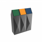 SCOPI PC -modern powder coated metal recycling bins