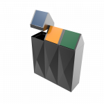 SCOPI PC -modern powder coated metal recycling bins