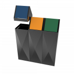 SCOPI PC -modern powder coated metal recycling bins