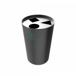 SINGLA PC - powder coated metal trash bin station