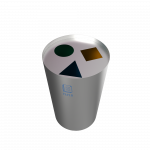 SINGLA SST - stainless steel urban recycle bin station