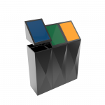 TODI PC - urban modern powder coated recycling bins