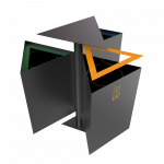 ZUPO PC - modern powder coated metal recycle bins