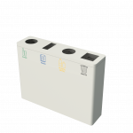 BERNINA PC - powder coated modern recycle bin station_51