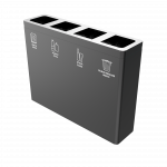 BERNINA PC - powder coated modern recycle bin station_v3