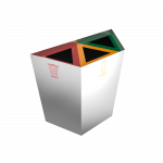 AMPATO SST - geometrical stainless steel recycling bins_2