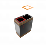 BREND PC - elegant powder coated metal recycling bin_12