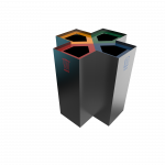 CHANI PC - modern powder coated metal recycling bin station_2