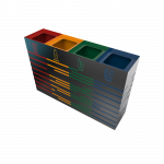 KANDEL PC - powder coated metal trash bins for selective waste collection_7