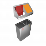 PISCO SST - modern design recycling bins in stainless steel_12