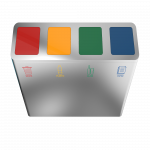 PISCO SST - modern design recycling bins in stainless steel_5