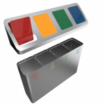 PISCO SST - modern design recycling bins in stainless steel_8