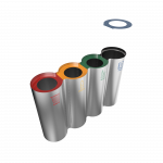 SAJAMA SST - modern stainless steel recycling bins_12