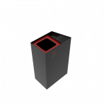 DENALI PC stylish outdoor sheet metal recycle bin with ashtray_3