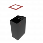 DENALI PC stylish outdoor sheet metal recycle bin with ashtray_4