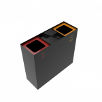 DENALI PC stylish outdoor sheet metal recycle bin with ashtray_5