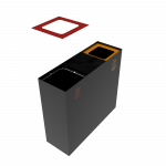 DENALI PC stylish outdoor sheet metal recycle bin with ashtray_6