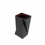 ERIDANI PC elegant outdoor sheet metal trash bin with ashtray_2