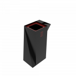 ERIDANI PC elegant outdoor sheet metal trash bin with ashtray_4