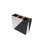 GEMINI SST compact outdoor stainless steel recycle bin with ashtray_12