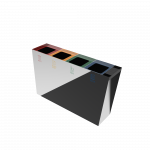 GEMINI SST compact outdoor stainless steel recycle bin with ashtray_14