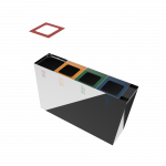 GEMINI SST compact outdoor stainless steel recycle bin with ashtray_16