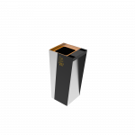 GEMINI SST compact outdoor stainless steel recycle bin with ashtray_2