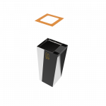 GEMINI SST compact outdoor stainless steel recycle bin with ashtray_4