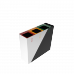 GEMINI SST compact outdoor stainless steel recycle bin with ashtray_9