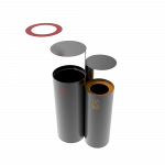 NAZAS PC outdoor sheet metal recycling station with ashtray_1