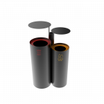 NAZAS PC outdoor sheet metal recycling station with ashtray_2