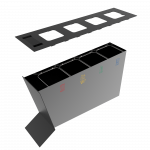 NOATAK PC Modern metal recycling station with ashtray_13