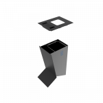 NOATAK PC Modern metal recycling station with ashtray_4