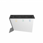 NOATAK SST Modern stainless steel recycling station with ashtray